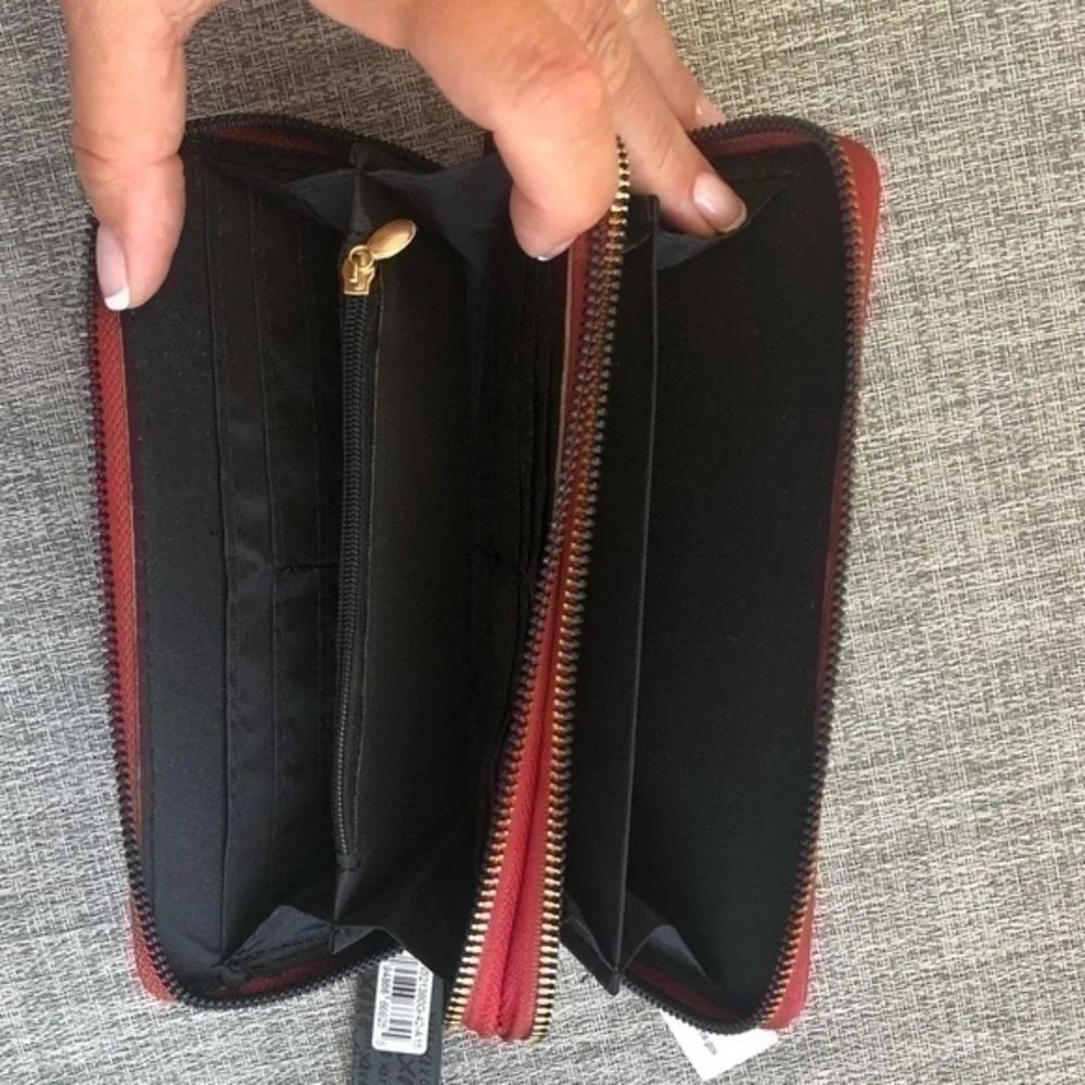 Xoxo Red wallet with with Gold zippers